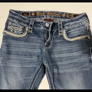 Rock Revival Boot Cut Jeans- Size 28 dark wash